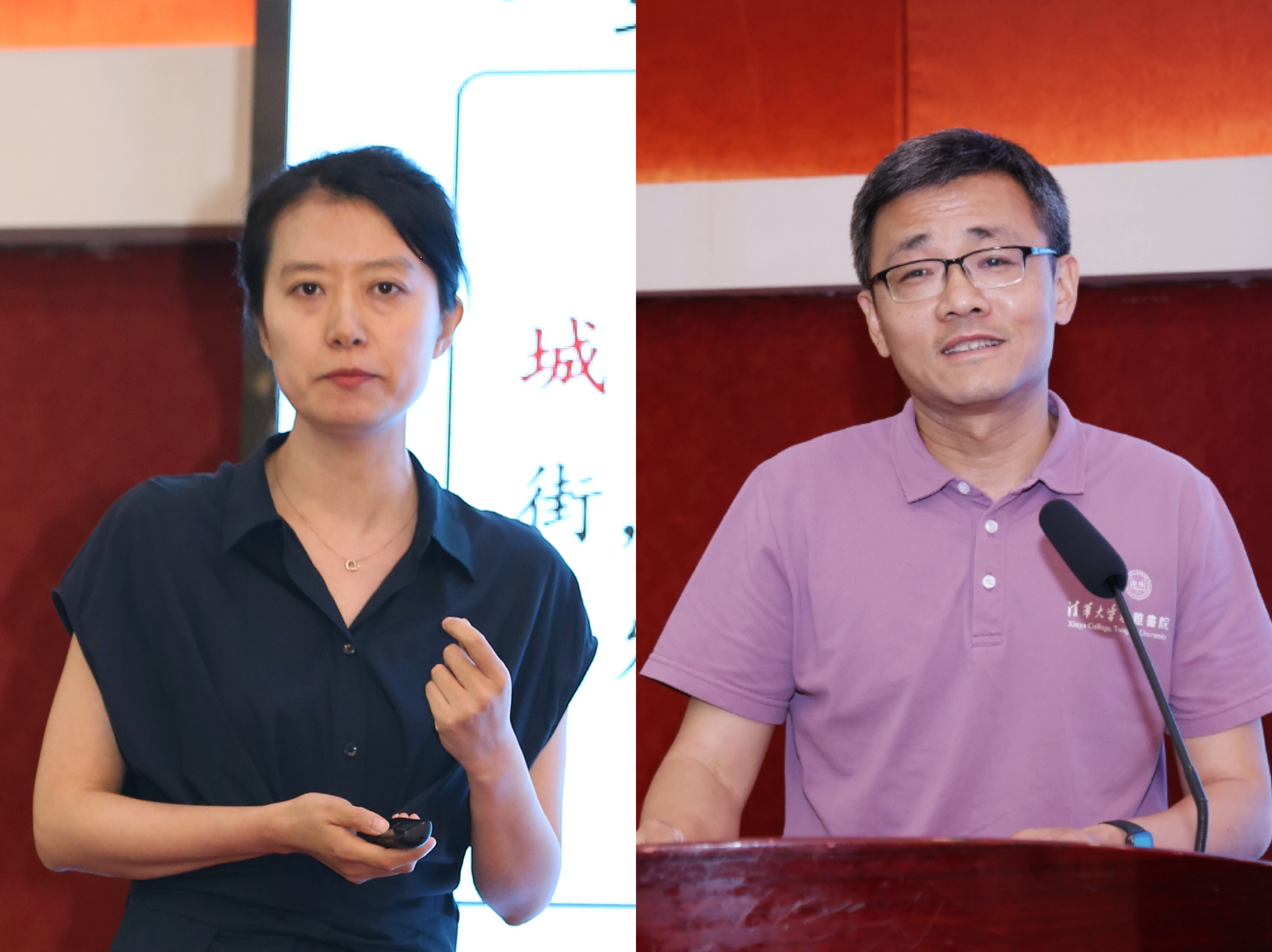 20240511-beat365中文官方网站第十三届青年教师教学沙龙暨教改项目中期交流研讨会-董瑞林-郭璐(左)带来教学示范课,梅赐琪(右)进行总结点评.jpg