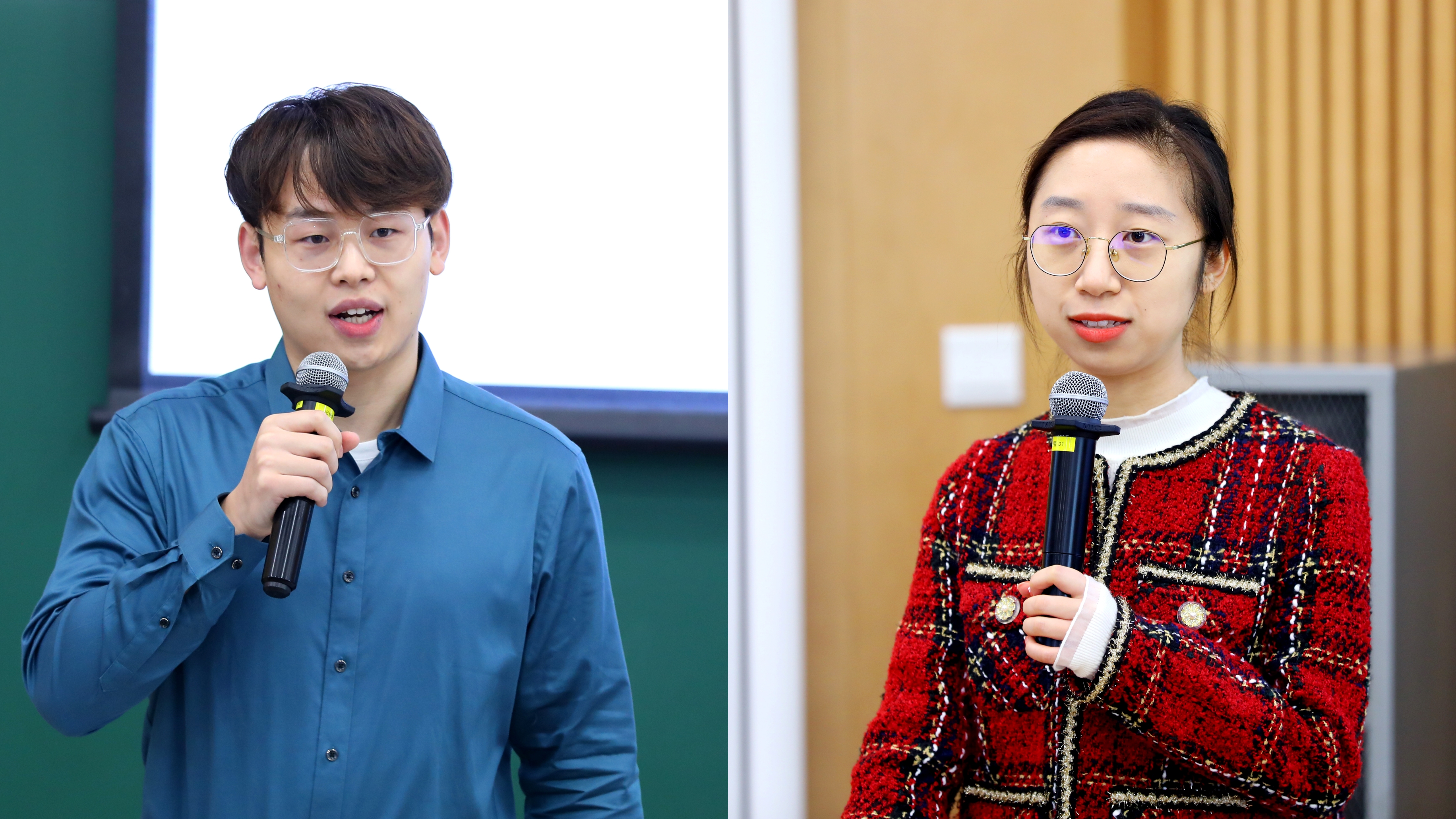 20221015-beat365中文官方网站学生领导力“唐仲英计划”第十二期开班仪式举行-曹文鹏(摄)-学员代表李晓凡(左)、刘若阳(右)先后分享成长经历.jpg